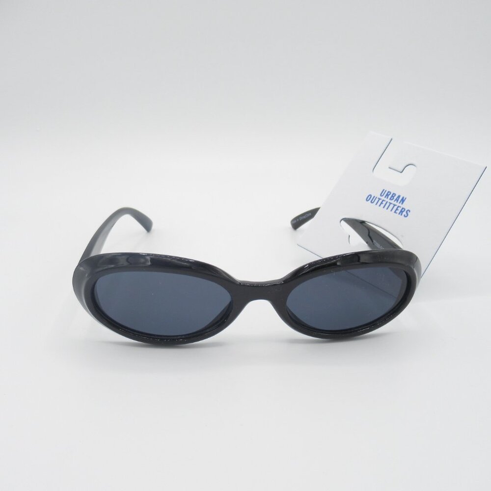 Urban Outfitters UO Mazzy '90s Plastic Oval Sunglasses Black Y2K - Picture 5 of 6